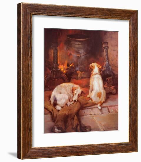 Warming by the Hearth-Philip Eustace Stretton-Framed Art Print