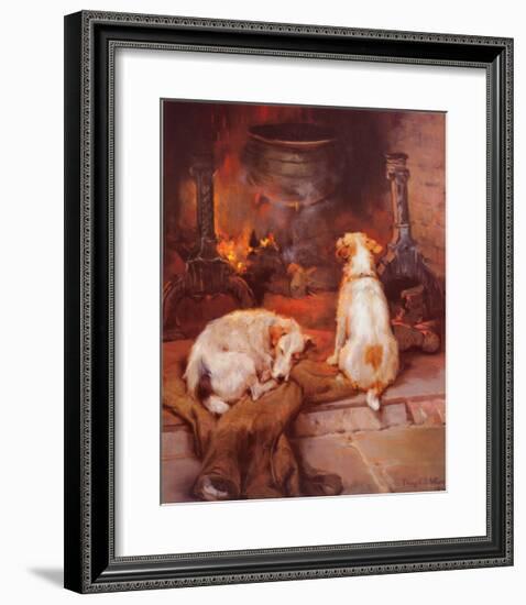 Warming by the Hearth-Philip Eustace Stretton-Framed Art Print