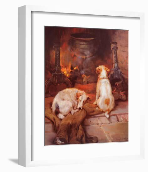 Warming by the Hearth-Philip Eustace Stretton-Framed Art Print