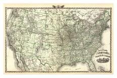 Official Railroad Map of the State of Illinois, c.1876-Warner & Beers-Mounted Art Print