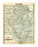 Official Railroad Map of the State of Illinois, c.1876-Warner & Beers-Mounted Art Print