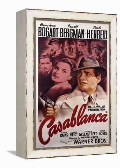 Warner Brothers Poster for the Film 'Casablanca', 1942-null-Framed Premier Image Canvas