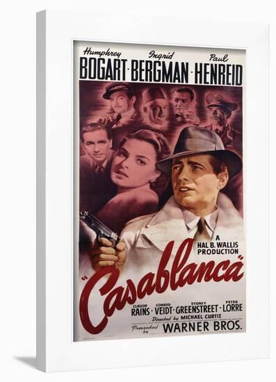 Warner Brothers Poster for the Film 'Casablanca', 1942-null-Framed Giclee Print