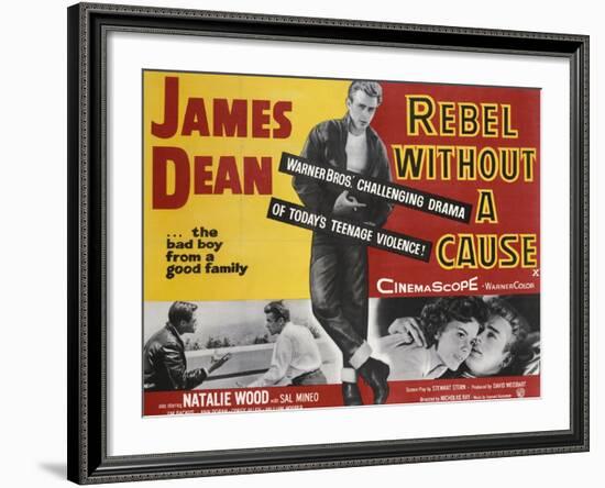 Warner Brothers Poster for the Film 'Rebel Without a Cause', 1955-null-Framed Giclee Print