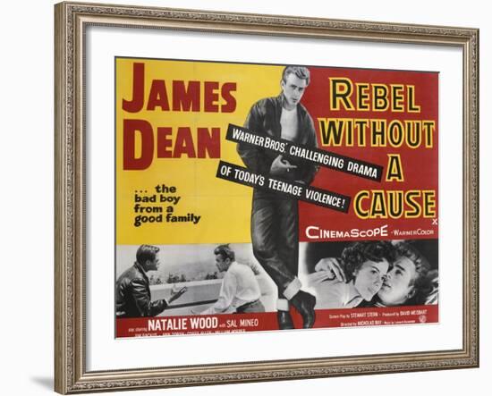 Warner Brothers Poster for the Film 'Rebel Without a Cause', 1955-null-Framed Giclee Print