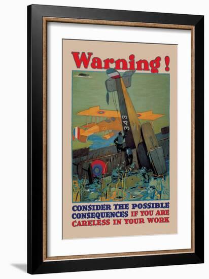 Warning! Consider the Consequences-Britton-Framed Art Print