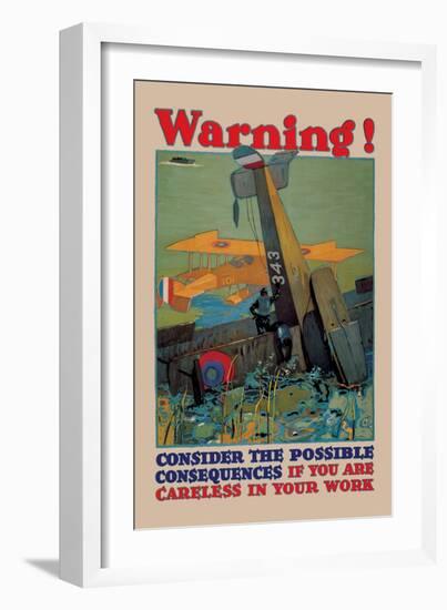 Warning! Consider the Consequences-Britton-Framed Art Print