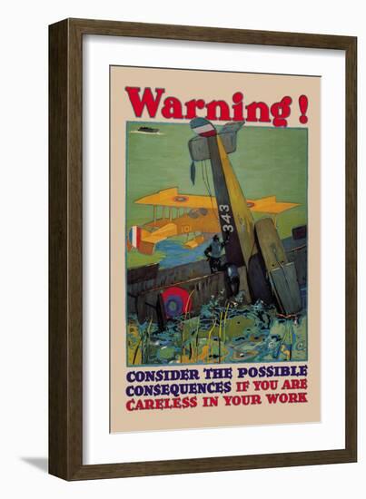 Warning! Consider the Consequences-Britton-Framed Art Print