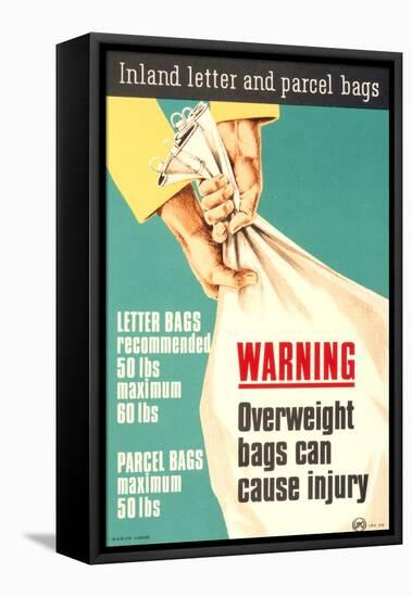 Warning Overweight Bags Can Cause Injury-null-Framed Stretched Canvas