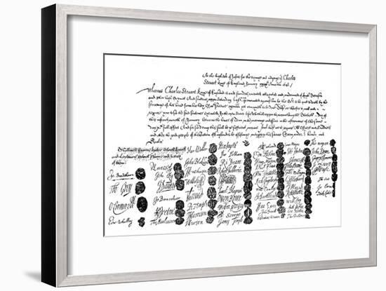 Warrant for the Execution of King Charles, 1648-null-Framed Giclee Print