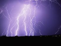 Lightning Striking the Ground-Warren Faidley-Mounted Photographic Print