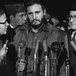 Fidel Castro at a meeting of the United Nations General Assembly, 1960-Warren K. Leffler-Mounted Photographic Print