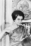 Prime Minister Indira Gandhi of India at the National Press Club Washington, 1966-Warren K^ Leffler-Mounted Photographic Print