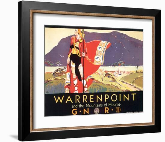 Warrenpoint and Mountains of Mourne-null-Framed Art Print