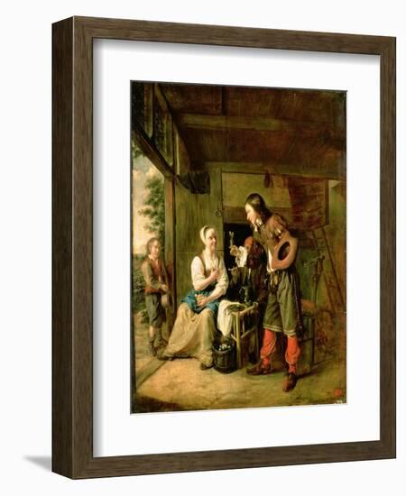 Warrior and Servant, 1653-Pieter de Hooch-Framed Giclee Print