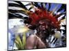 Warrior at Sing Sing Festival, Feathers from a Bird of Paradise, Papua New Guinea, Oceania-Keren Su-Mounted Photographic Print