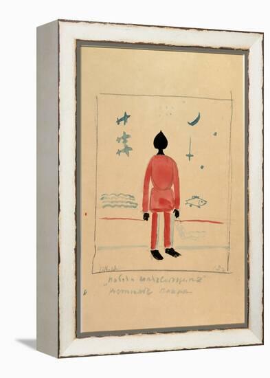 Warrior Illustration for a Costume for the Opera the Victory on the Sun by Alexei Kroutchenykh (18-Kazimir Severinovich Malevich-Framed Premier Image Canvas