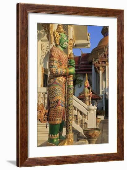 Warrior in Wat Chamongkron Royal Monastery, Pattaya City, Thailand, Southeast Asia, Asia-Richard Cummins-Framed Photographic Print