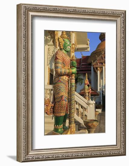 Warrior in Wat Chamongkron Royal Monastery, Pattaya City, Thailand, Southeast Asia, Asia-Richard Cummins-Framed Photographic Print