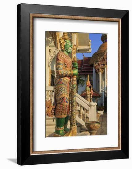 Warrior in Wat Chamongkron Royal Monastery, Pattaya City, Thailand, Southeast Asia, Asia-Richard Cummins-Framed Photographic Print