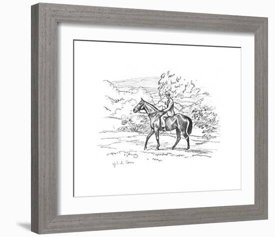 Warrior On the Way Up To the Downs-Sir Alfred Munnings-Framed Premium Giclee Print