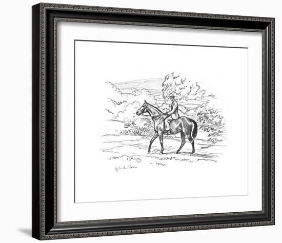 Warrior On the Way Up To the Downs-Sir Alfred Munnings-Framed Premium Giclee Print