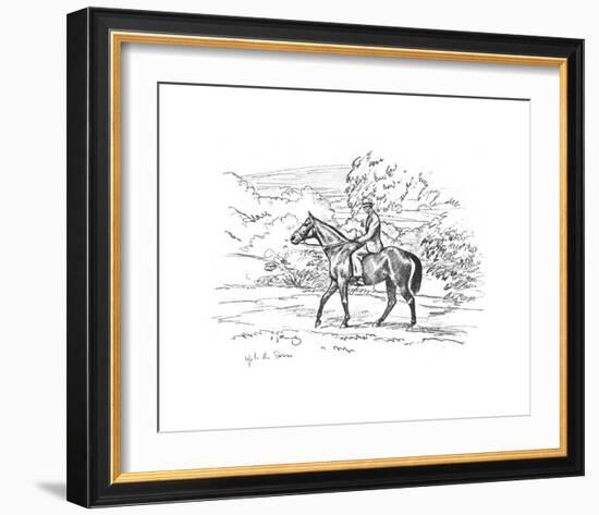 Warrior On the Way Up To the Downs-Sir Alfred Munnings-Framed Premium Giclee Print