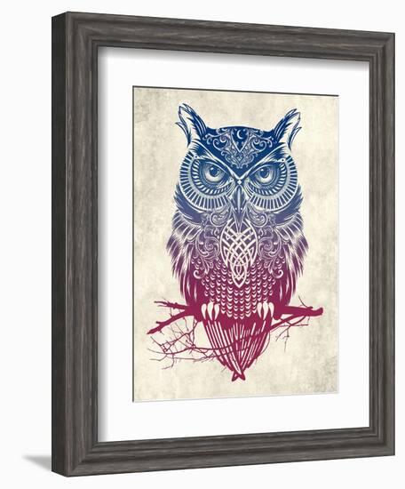 Warrior Owl-Rachel Caldwell-Framed Art Print