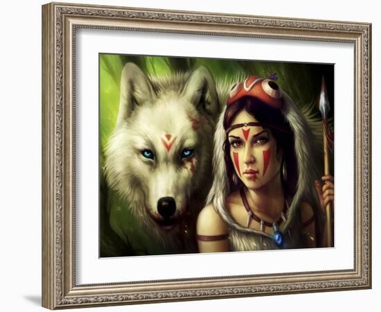 Warrior Princess-JoJoesArt-Framed Giclee Print