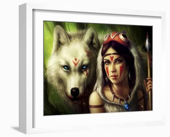 Warrior Princess-JoJoesArt-Framed Giclee Print