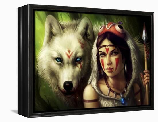 Warrior Princess-JoJoesArt-Framed Premier Image Canvas