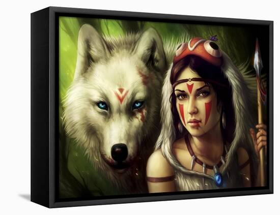 Warrior Princess-JoJoesArt-Framed Premier Image Canvas