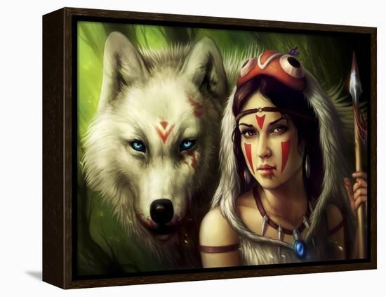 Warrior Princess-JoJoesArt-Framed Premier Image Canvas