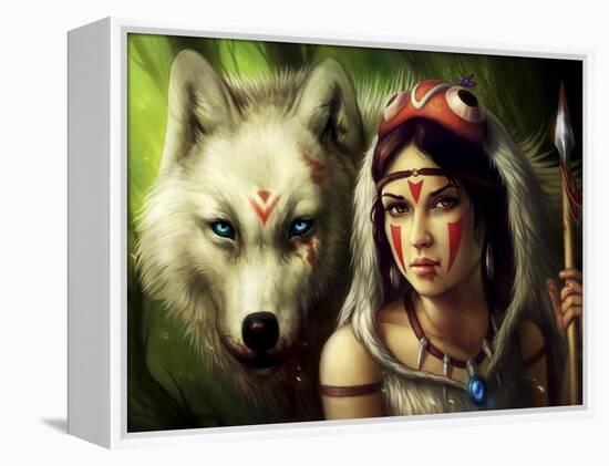 Warrior Princess-JoJoesArt-Framed Premier Image Canvas