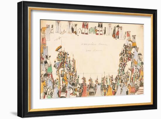 Warriors Dance War Dance, 1874-75-null-Framed Giclee Print