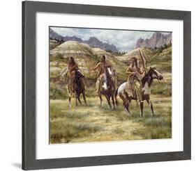 Warriors of the Badlands-James Ayers-Framed Giclee Print