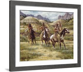Warriors of the Badlands-James Ayers-Framed Giclee Print