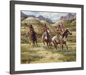 Warriors of the Badlands-James Ayers-Framed Giclee Print