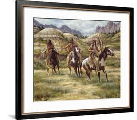 Warriors of the Badlands-James Ayers-Framed Giclee Print
