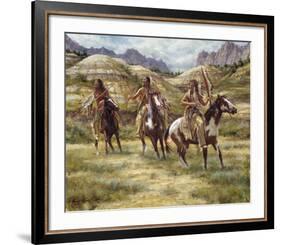 Warriors of the Badlands-James Ayers-Framed Giclee Print
