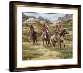 Warriors of the Badlands-James Ayers-Framed Giclee Print