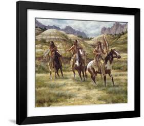 Warriors of the Badlands-James Ayers-Framed Giclee Print