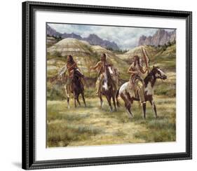 Warriors of the Badlands-James Ayers-Framed Giclee Print
