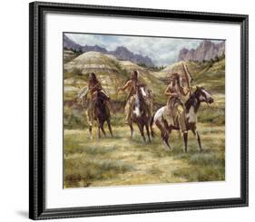 Warriors of the Badlands-James Ayers-Framed Giclee Print