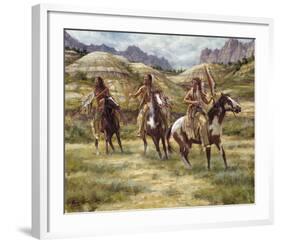 Warriors of the Badlands-James Ayers-Framed Giclee Print