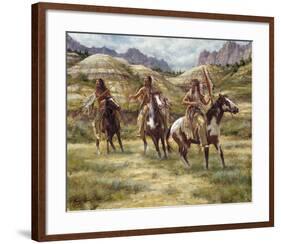 Warriors of the Badlands-James Ayers-Framed Giclee Print