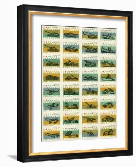 Warsaw Pact Forces, Safety Match Sheet-null-Framed Giclee Print