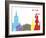 Warsaw Skyline Pop-paulrommer-Framed Art Print