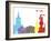 Warsaw Skyline Pop-paulrommer-Framed Art Print