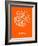 Warsaw Street Map Orange-NaxArt-Framed Art Print